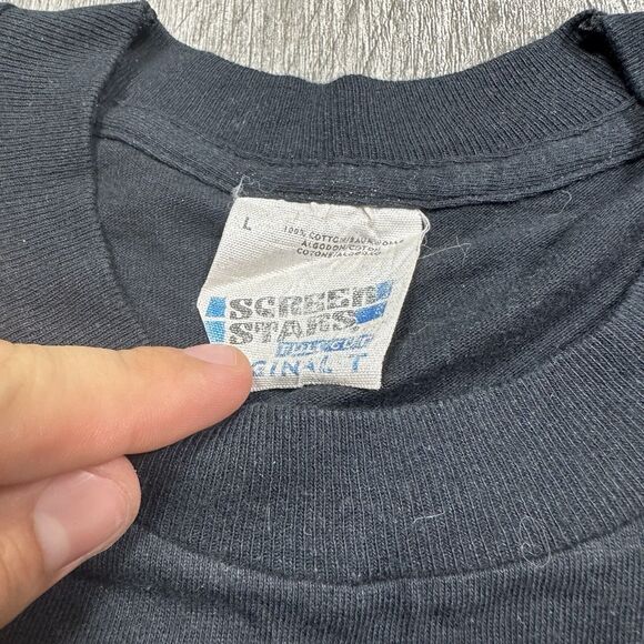 Vtg 90s Titanic Shirt Adult Large Leonardo DiCaprio Movie Tee Euro Black Single - Picture 3 of 7